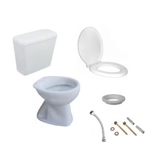 Inodoro Y Mochila Alberti + Tapa + Accesorios